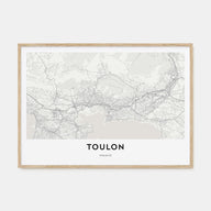 Toulon Map Landscape Poster
