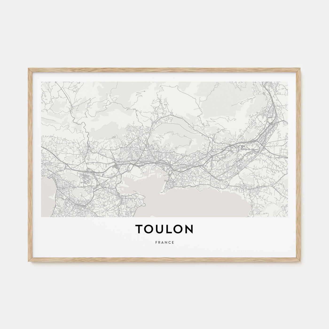 Toulon Map Landscape Poster