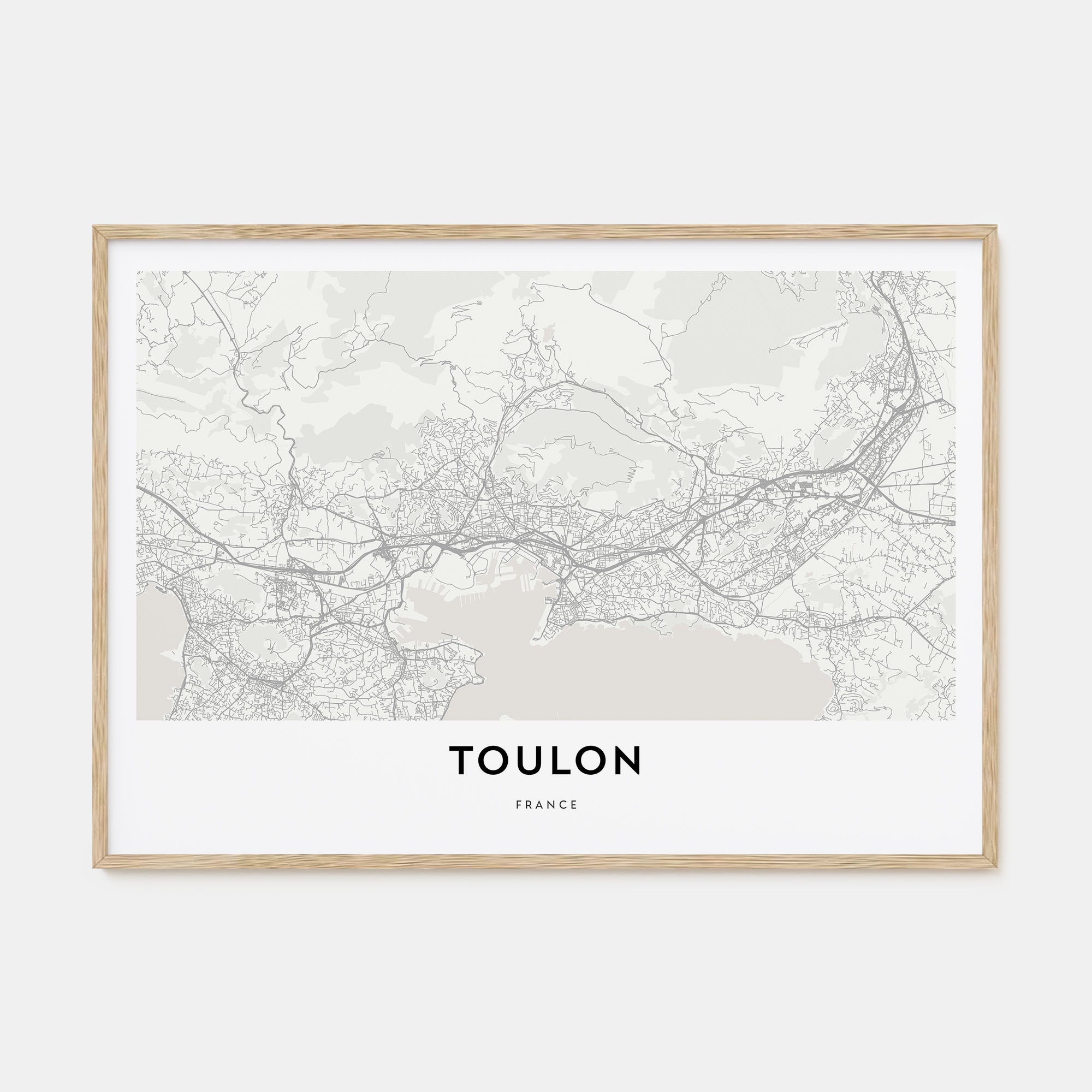Toulon Map Landscape Poster