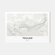 Toulon Map Landscape Poster
