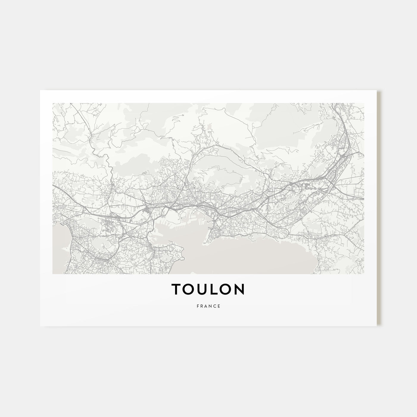Toulon Map Landscape Poster
