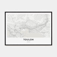 Toulon Map Landscape Poster
