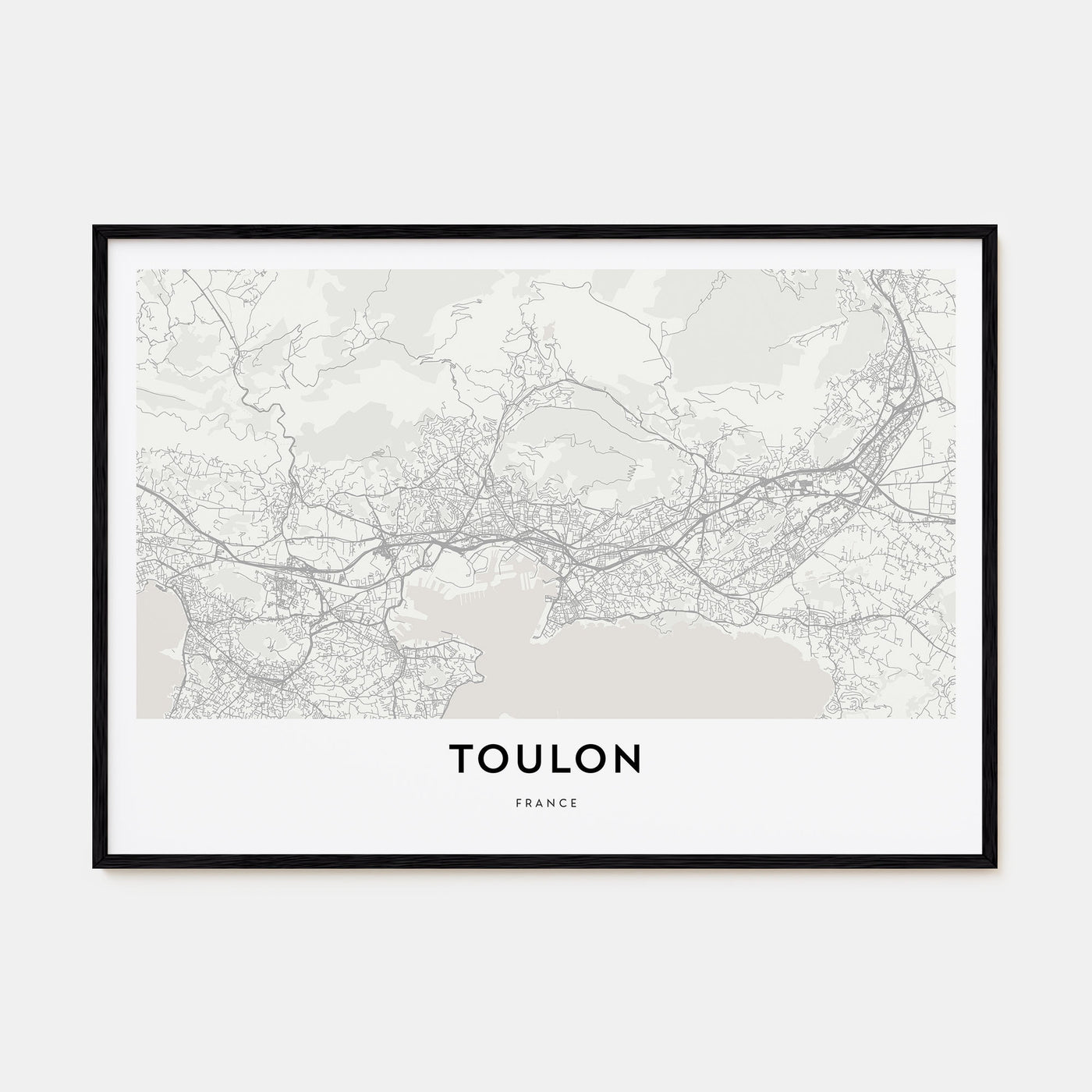 Toulon Map Landscape Poster