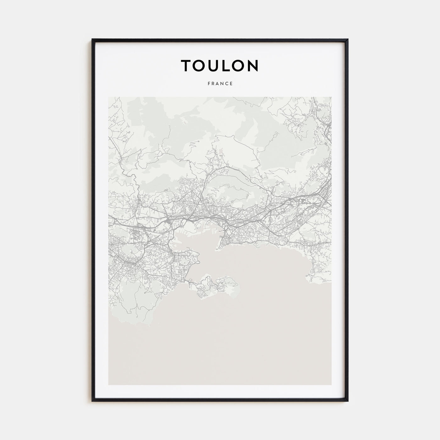 Toulon Map Portrait Poster
