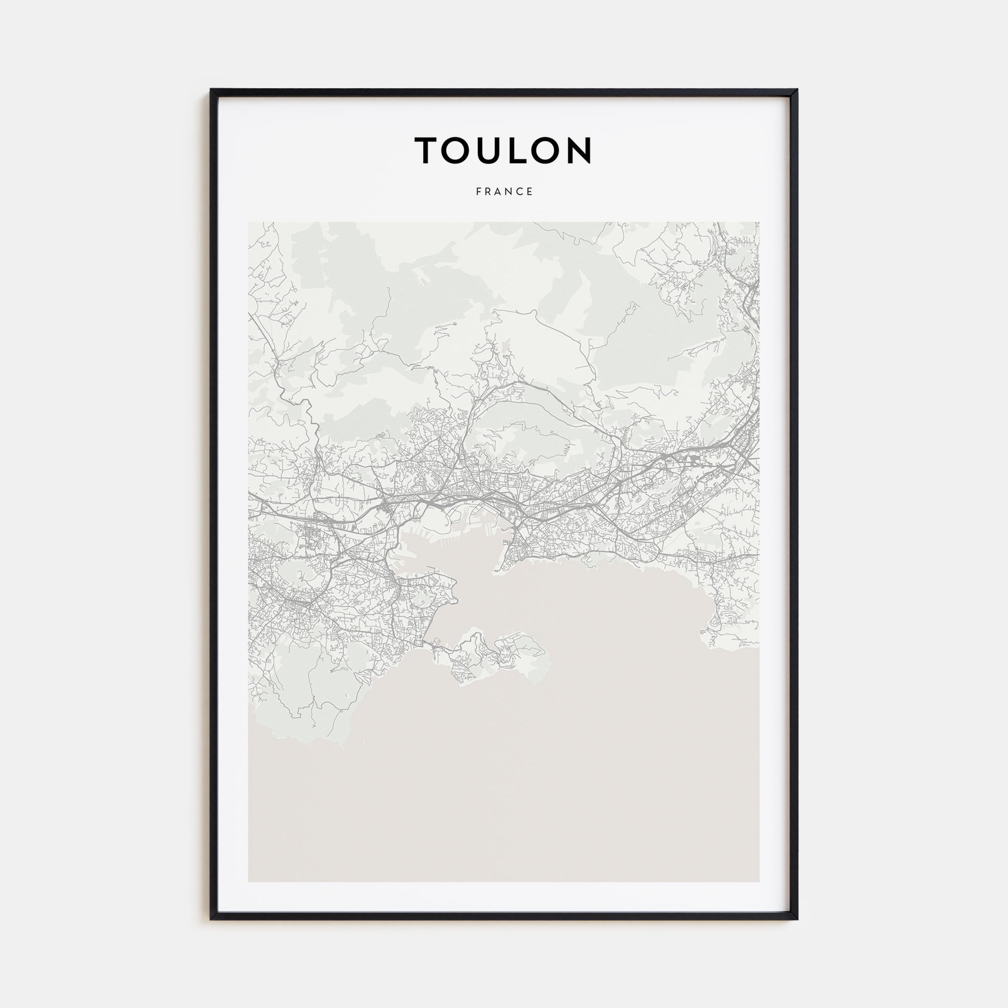 Toulon Map Portrait Poster