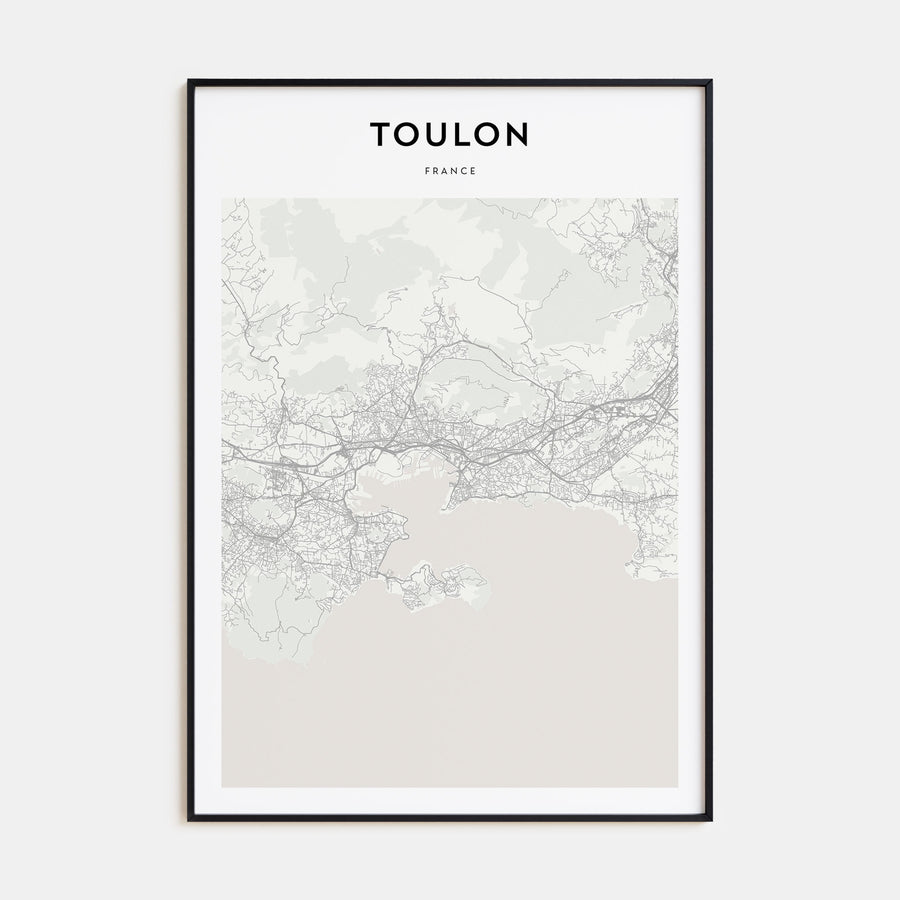 Toulon Map Portrait Poster