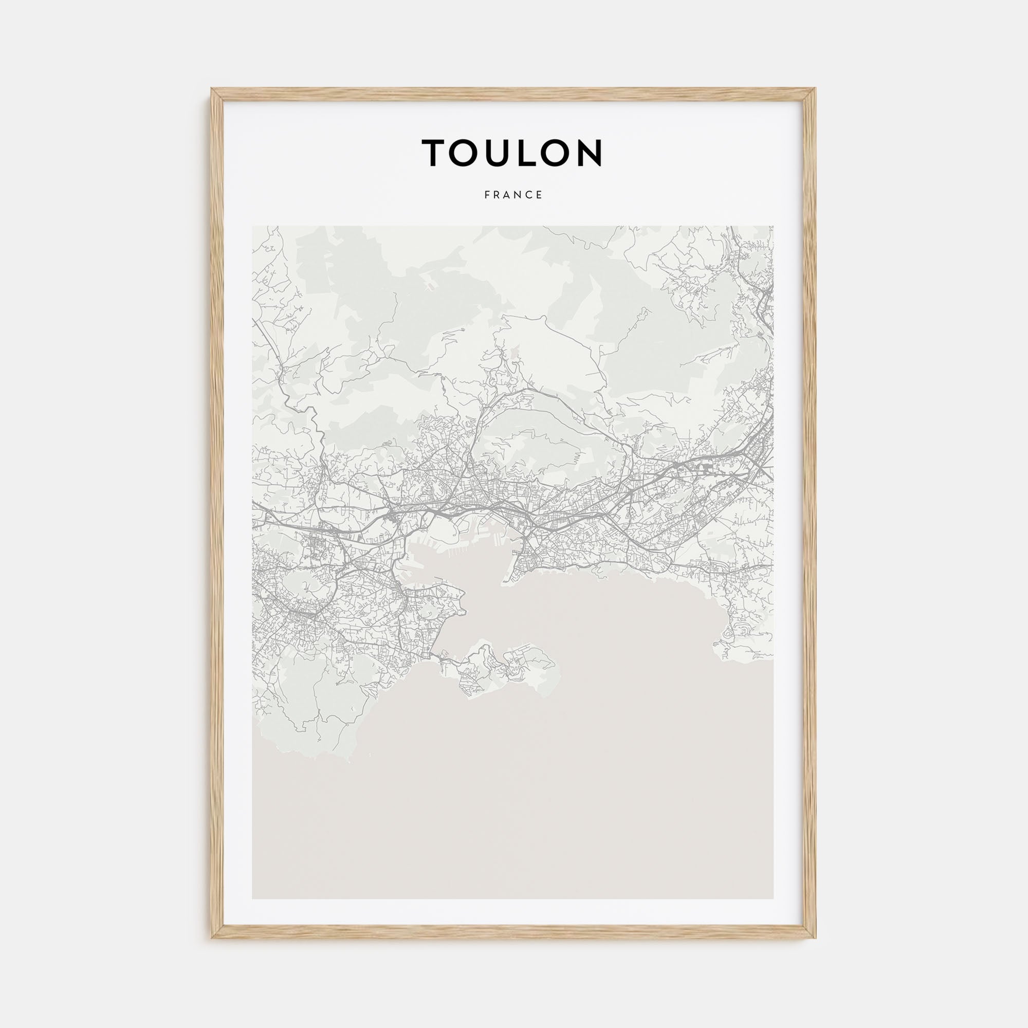 Toulon Map Portrait Poster