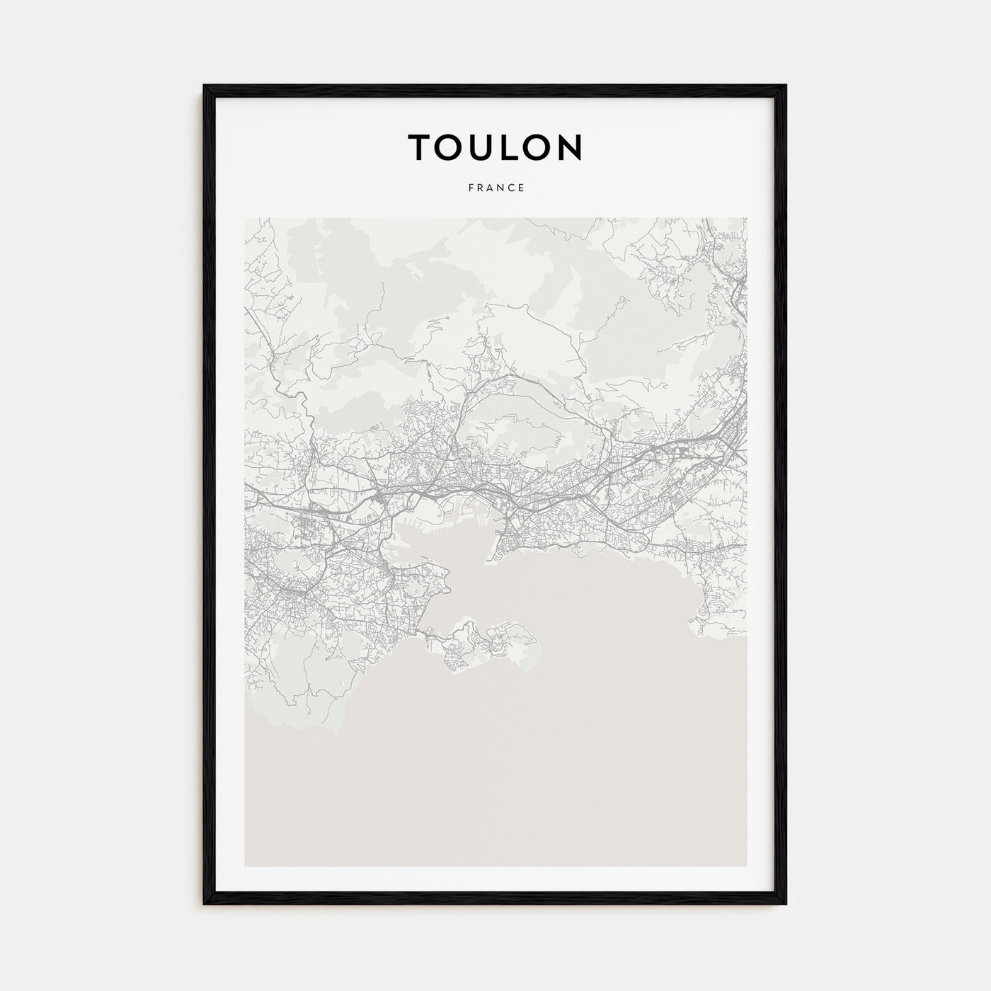 Toulon Map Portrait Poster