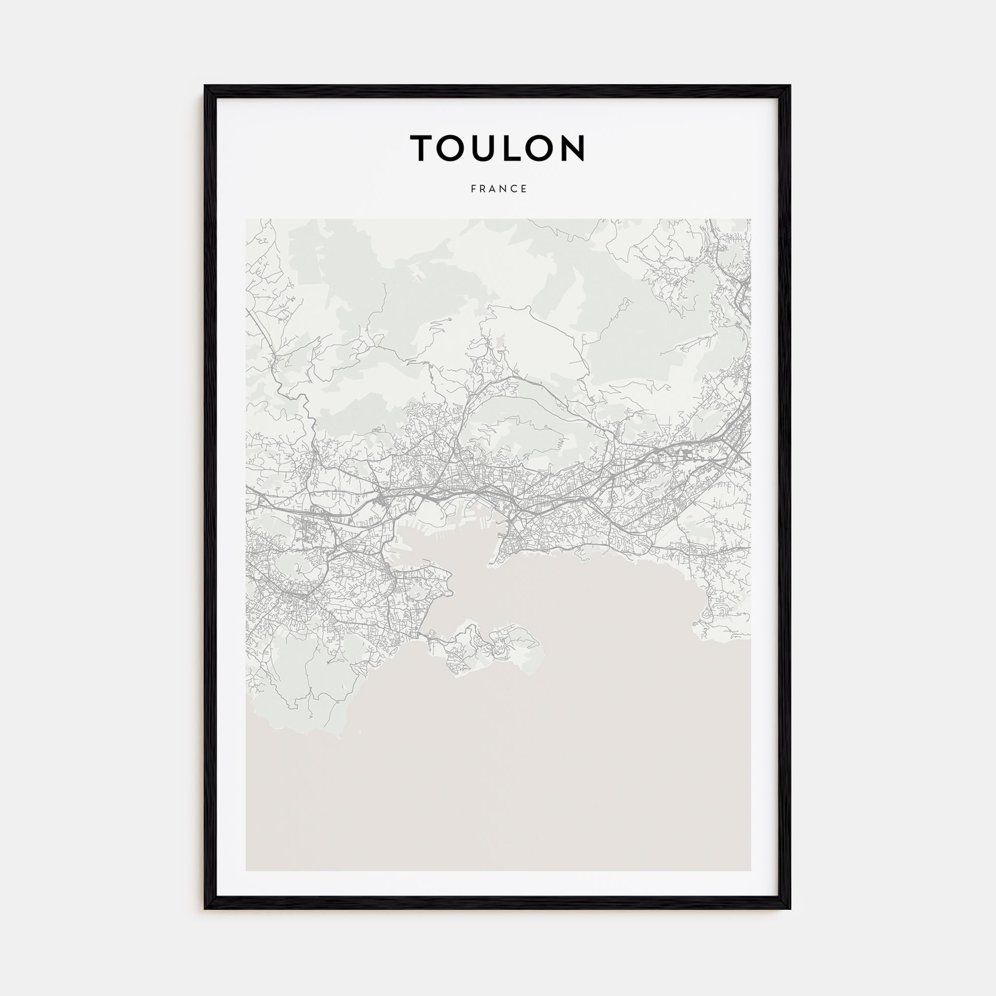 Toulon Map Portrait Poster