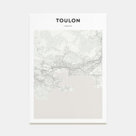 Toulon Map Portrait Poster