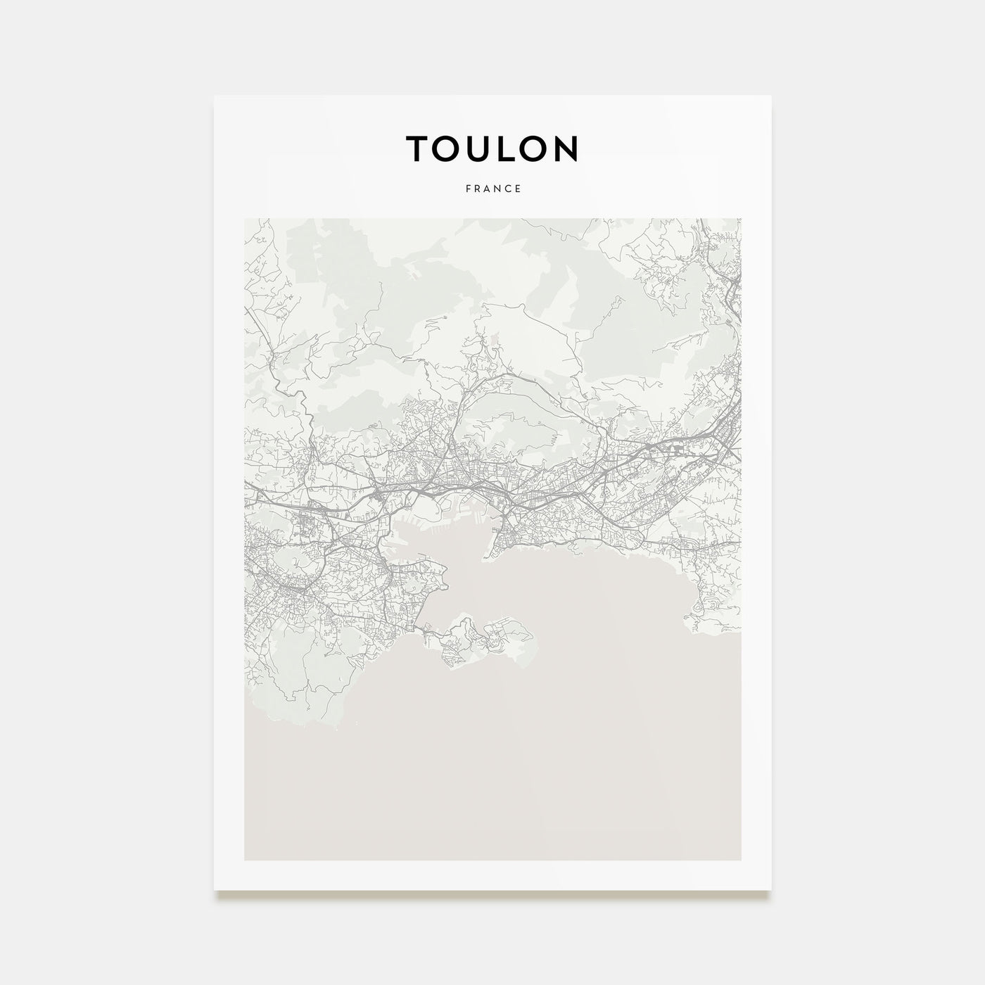 Toulon Map Portrait Poster