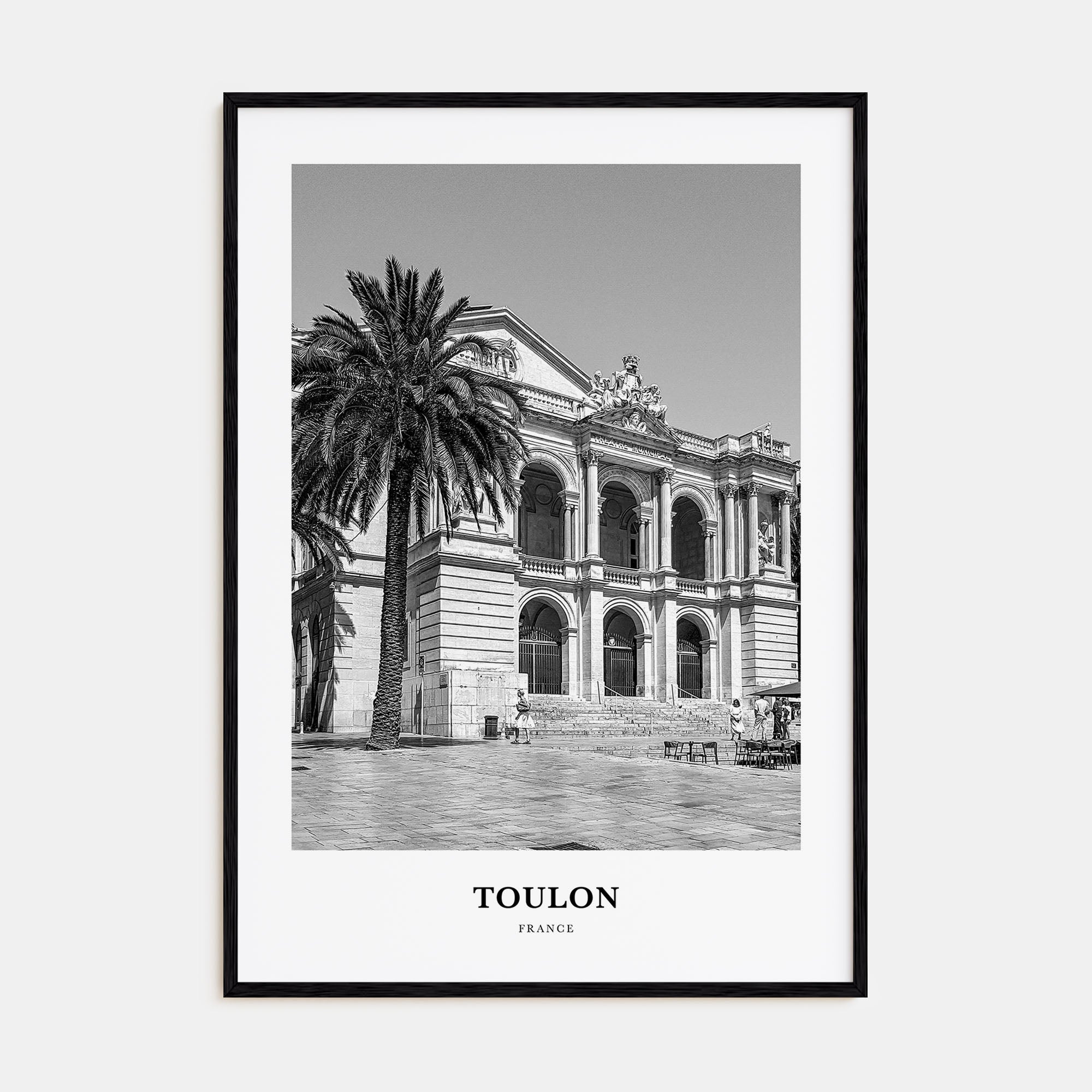 Toulon Portrait B&W Poster