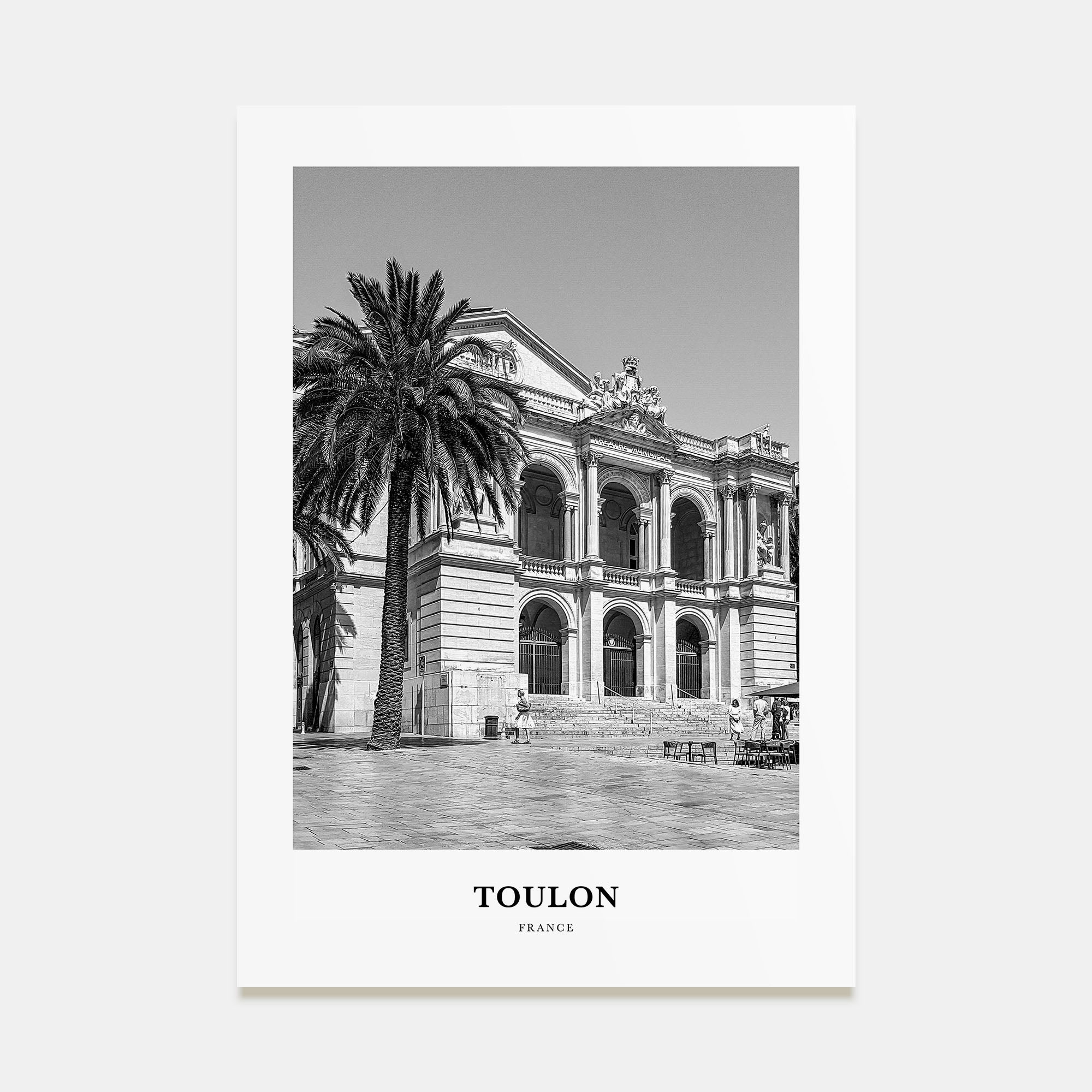 Toulon Portrait B&W Poster