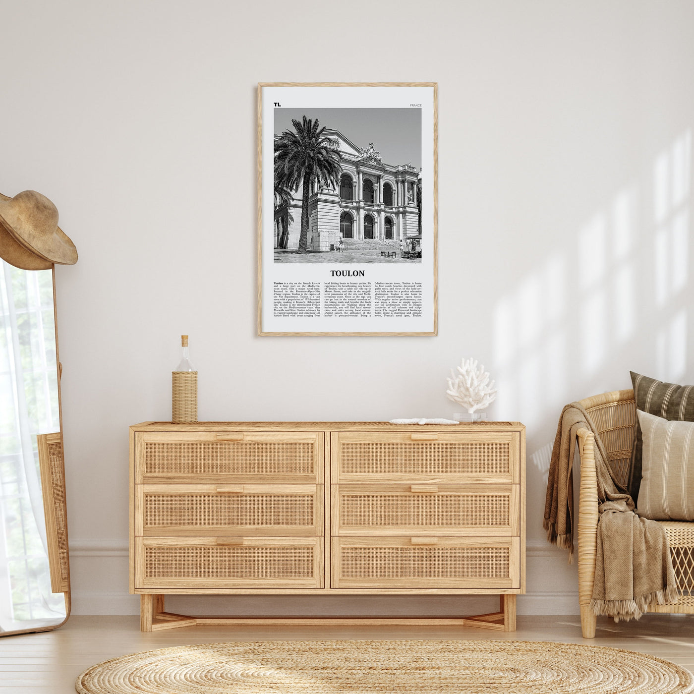 Toulon Travel B&W Poster