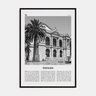 Toulon Travel B&W Poster