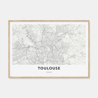 Toulouse Map Landscape Poster