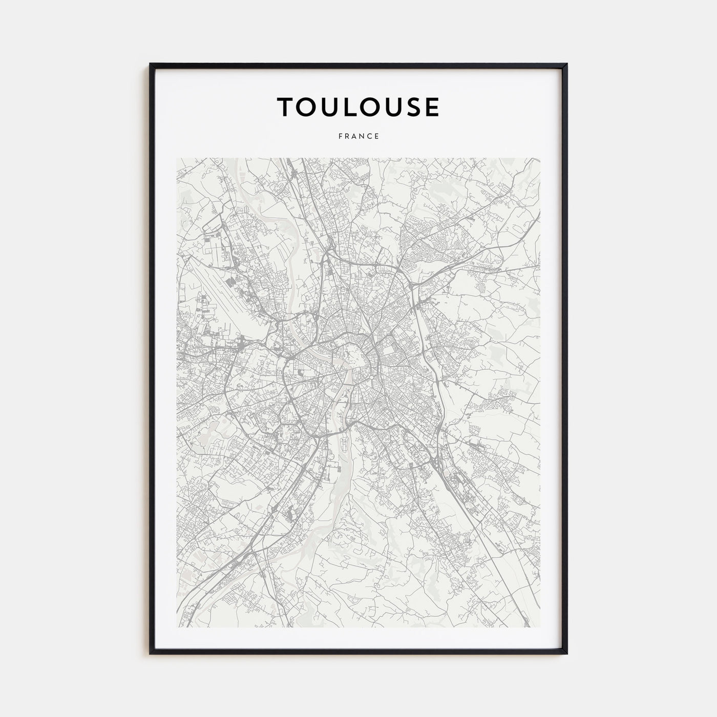 Toulouse Map Portrait Poster