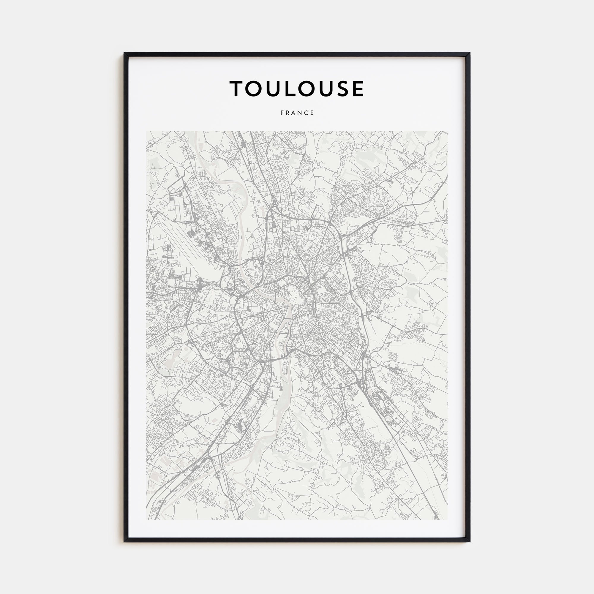 Toulouse Map Portrait Poster