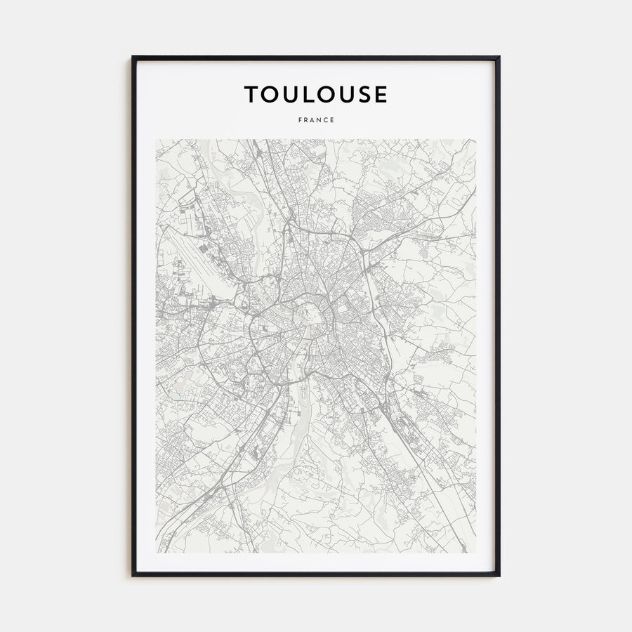 Toulouse Map Portrait Poster
