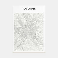 Toulouse Map Portrait Poster