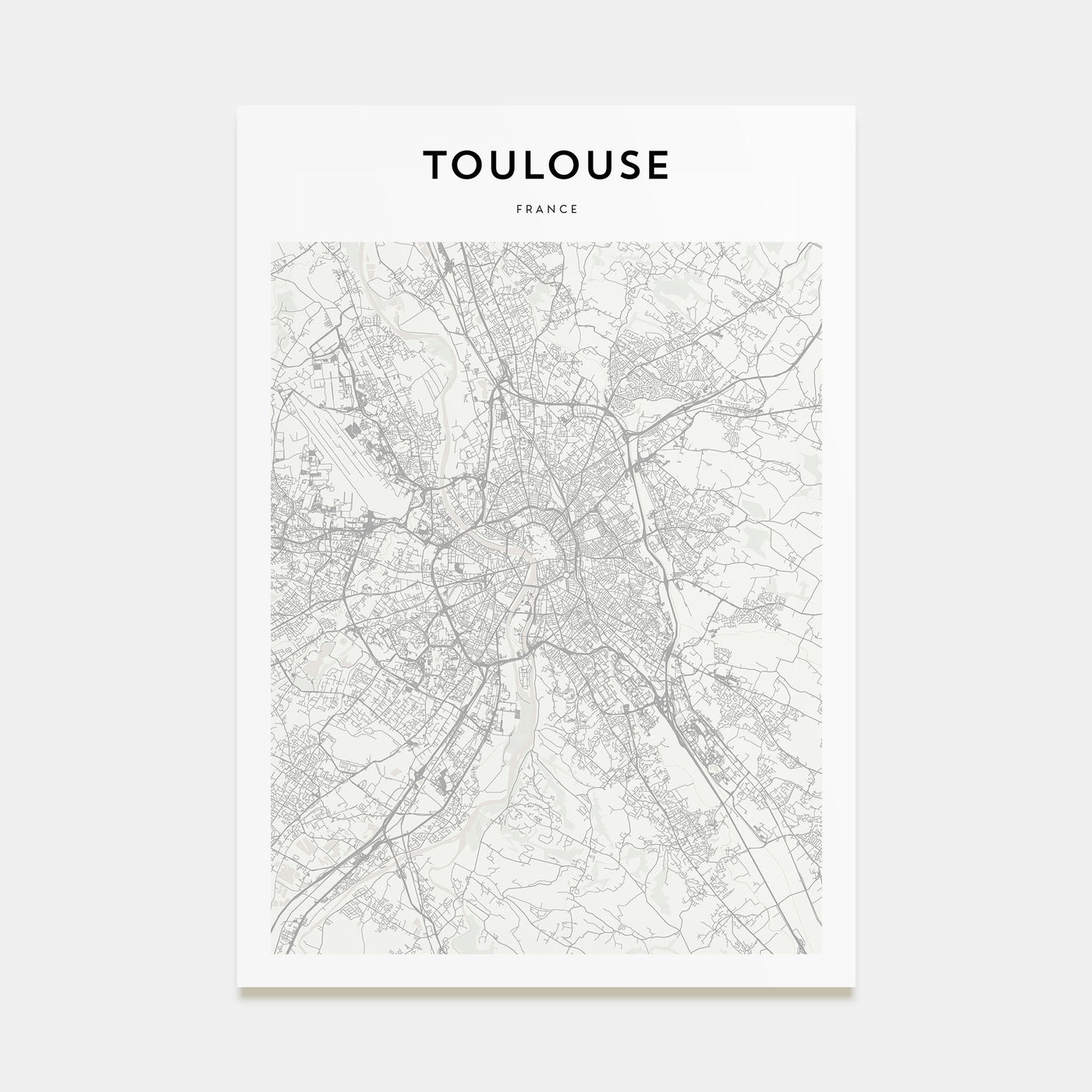 Toulouse Map Portrait Poster
