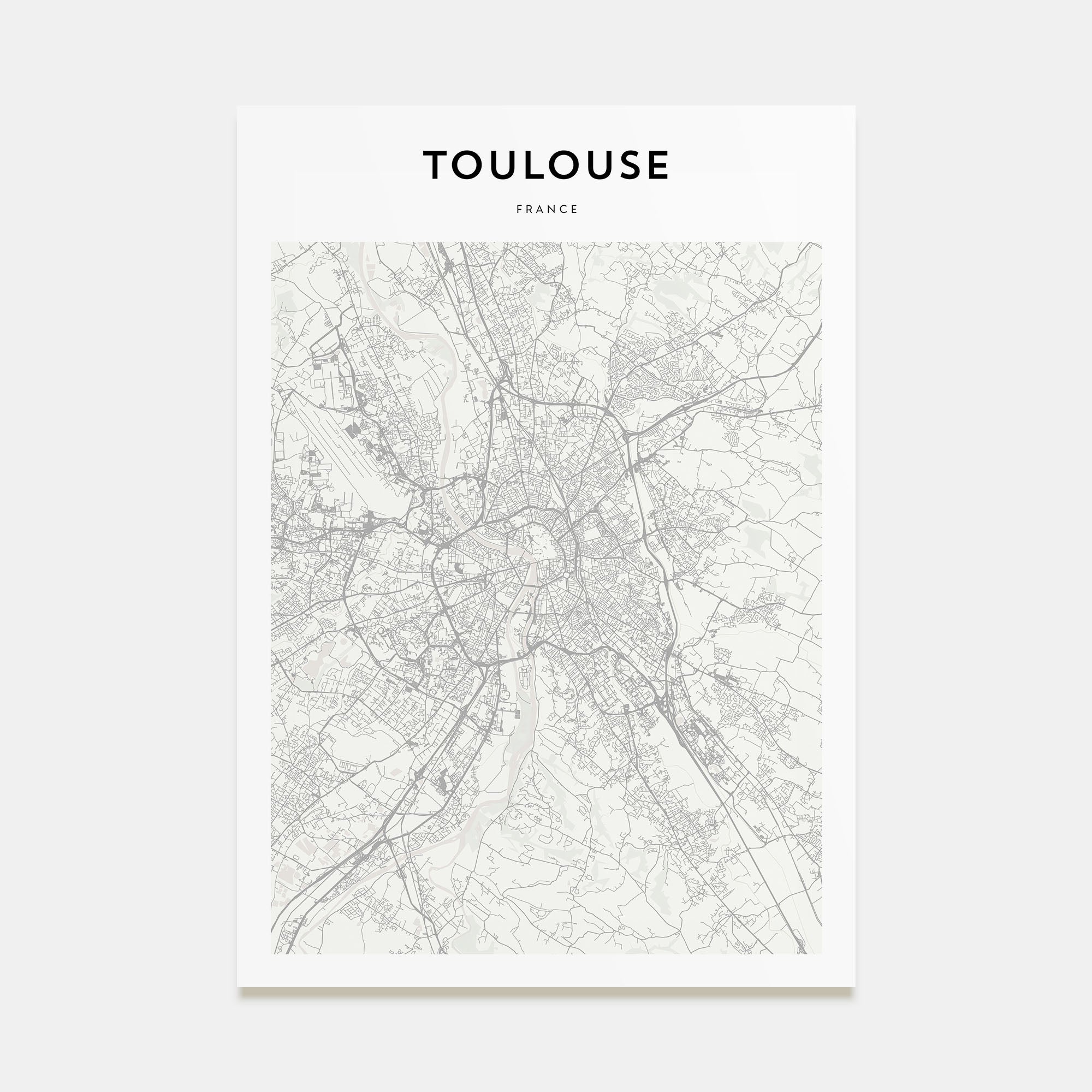 Toulouse Map Portrait Poster
