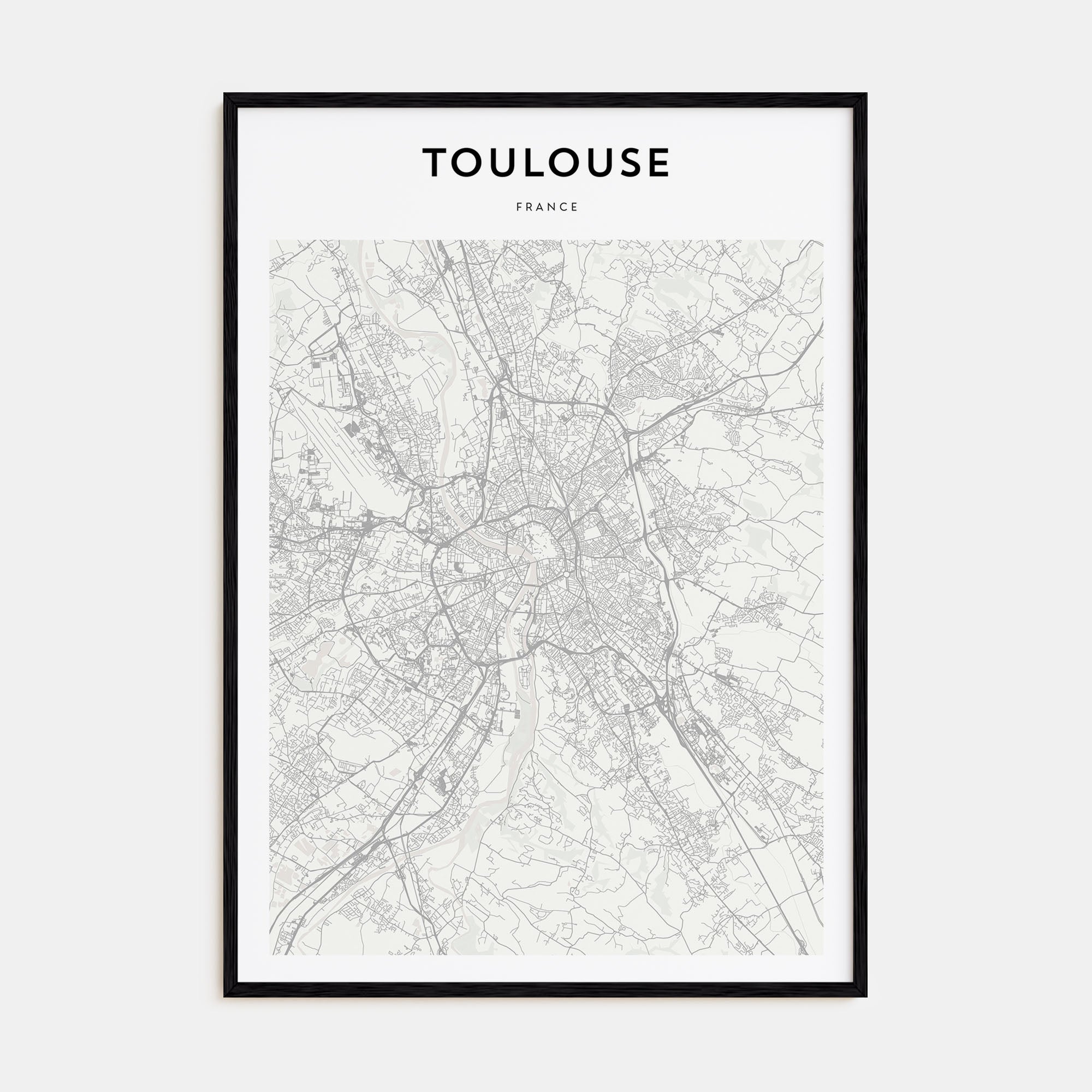 Toulouse Map Portrait Poster