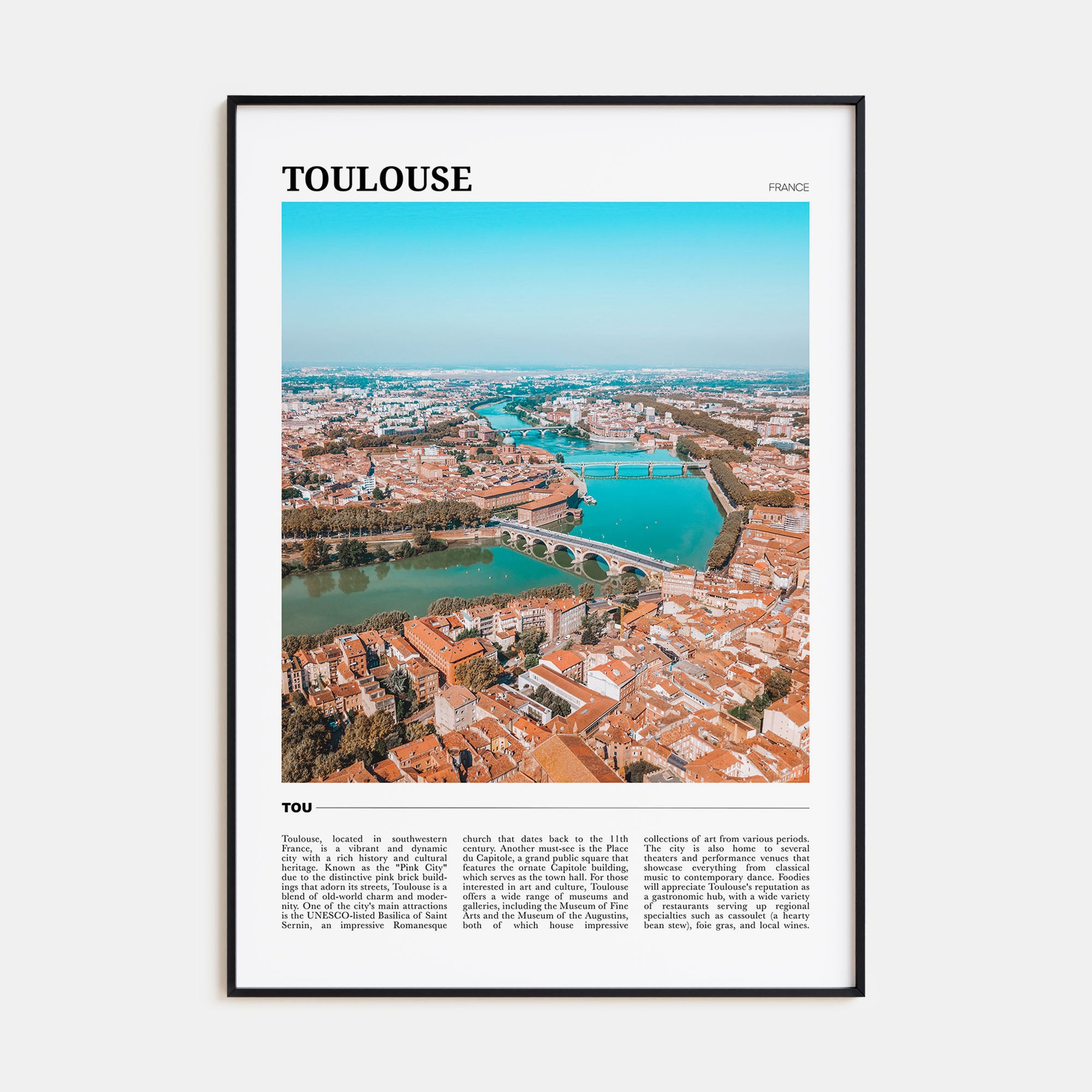 Toulouse Travel Color Poster