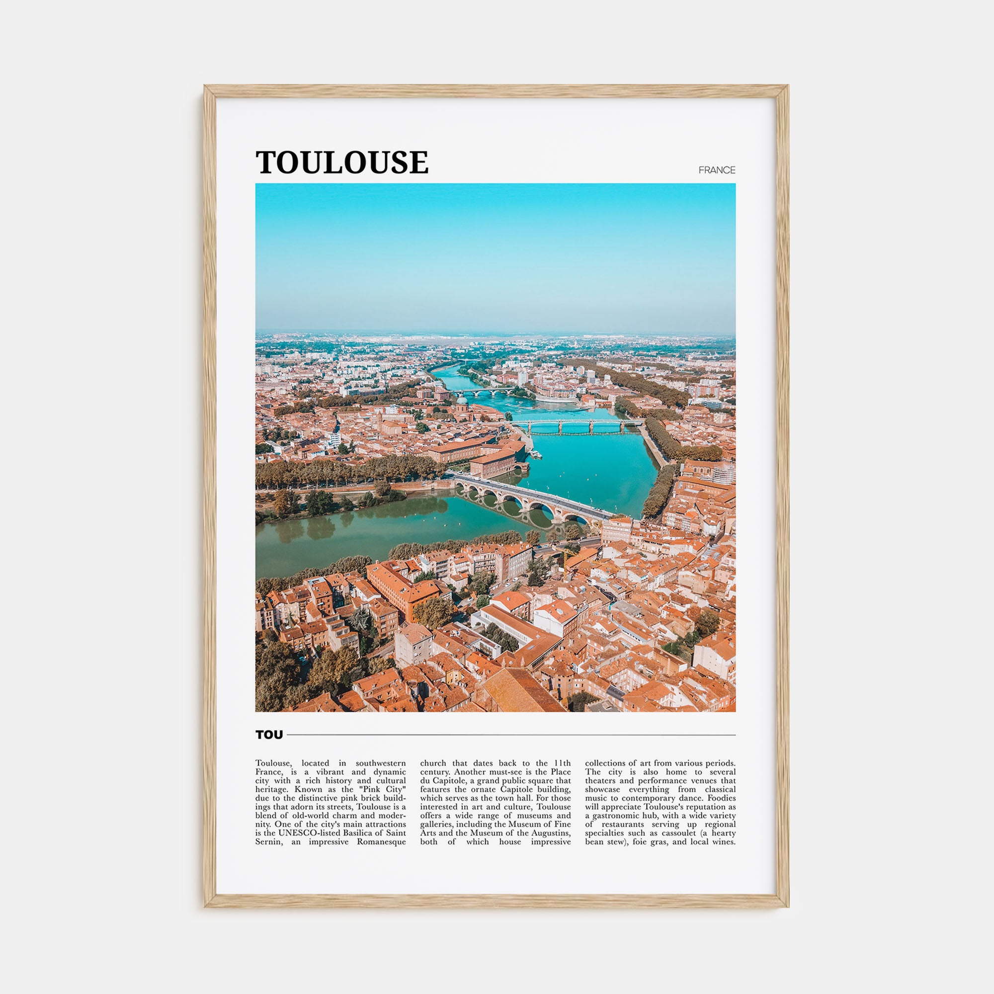 Toulouse Travel Color Poster