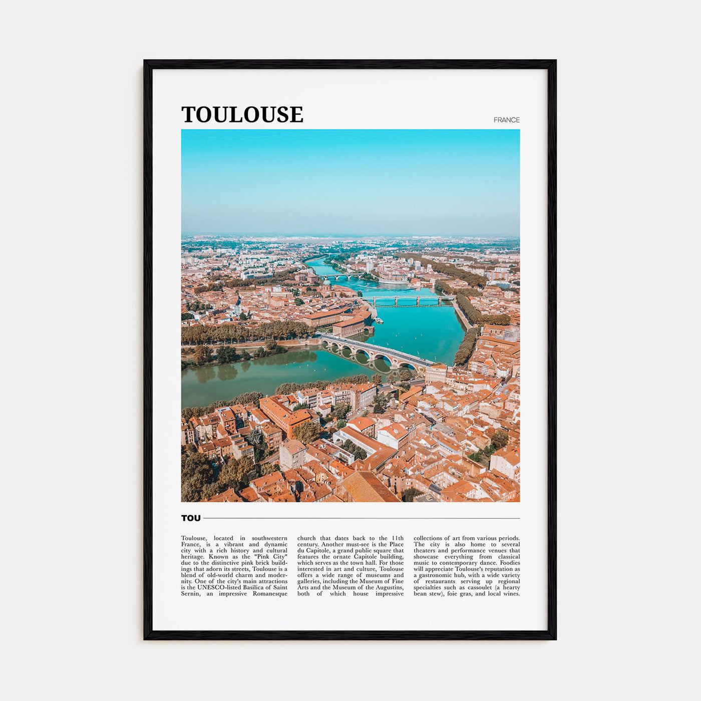 Toulouse Travel Color Poster