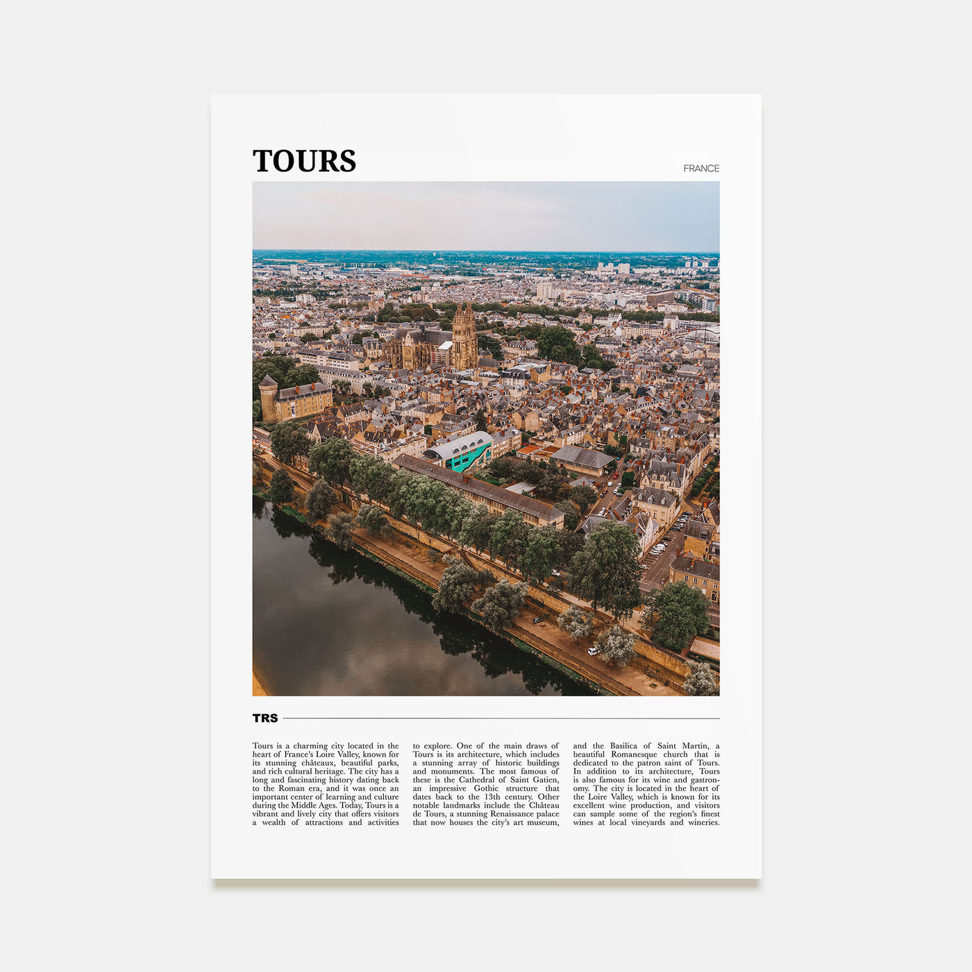Tours Travel Color Poster