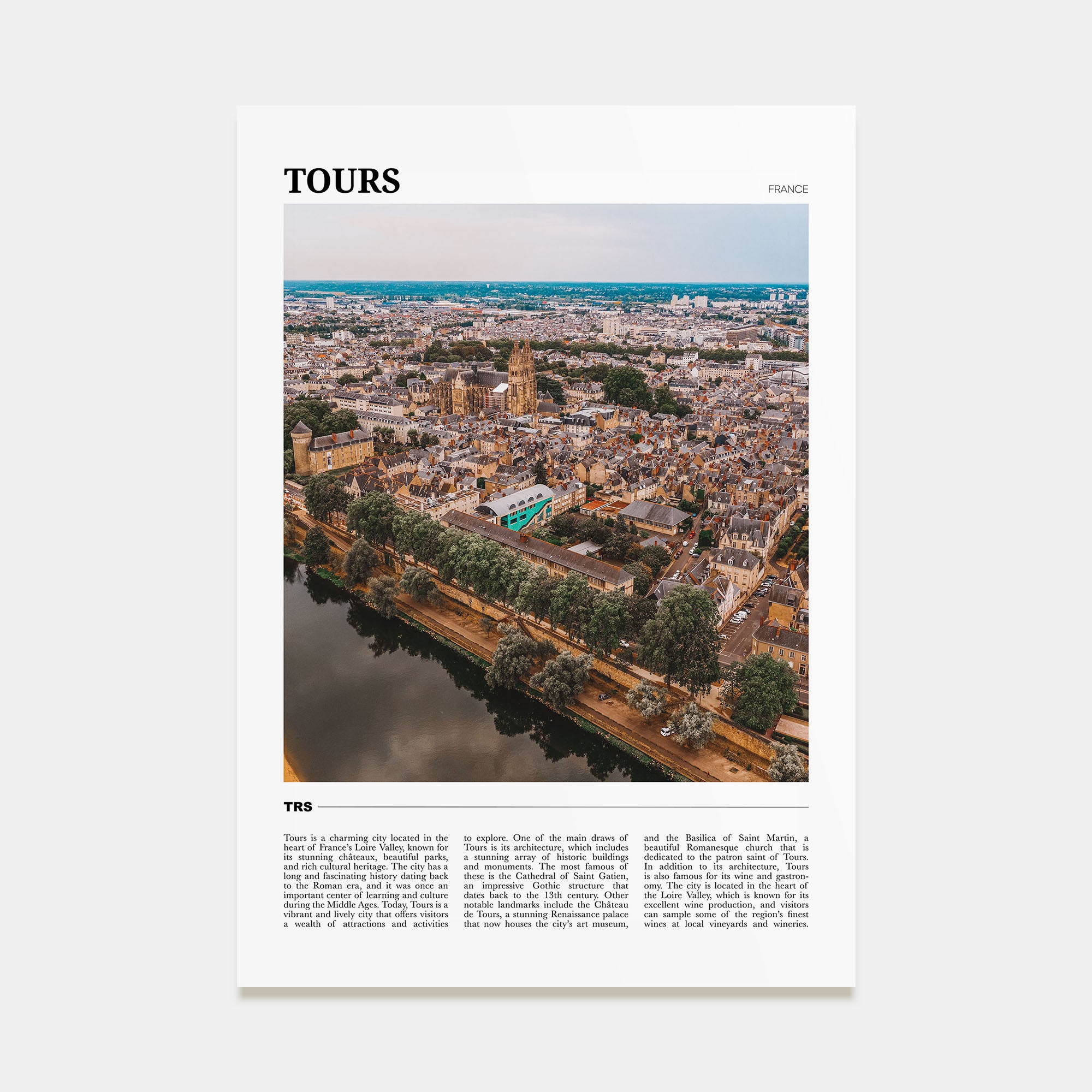 Tours Travel Color Poster