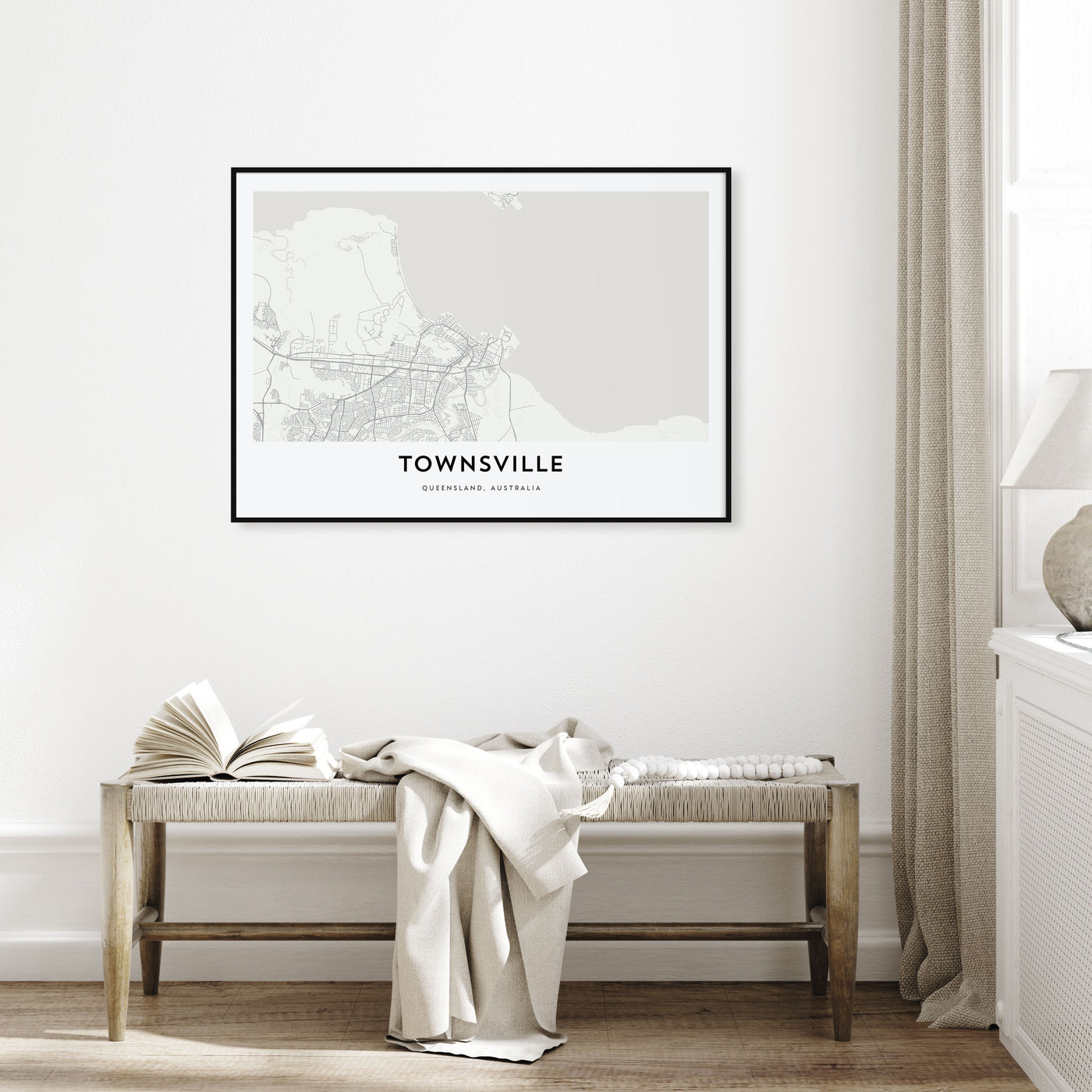 Townsville Map Landscape Poster