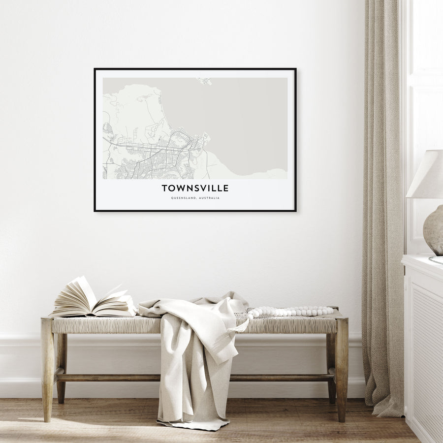 Townsville Map Landscape Poster