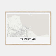 Townsville Map Landscape Poster