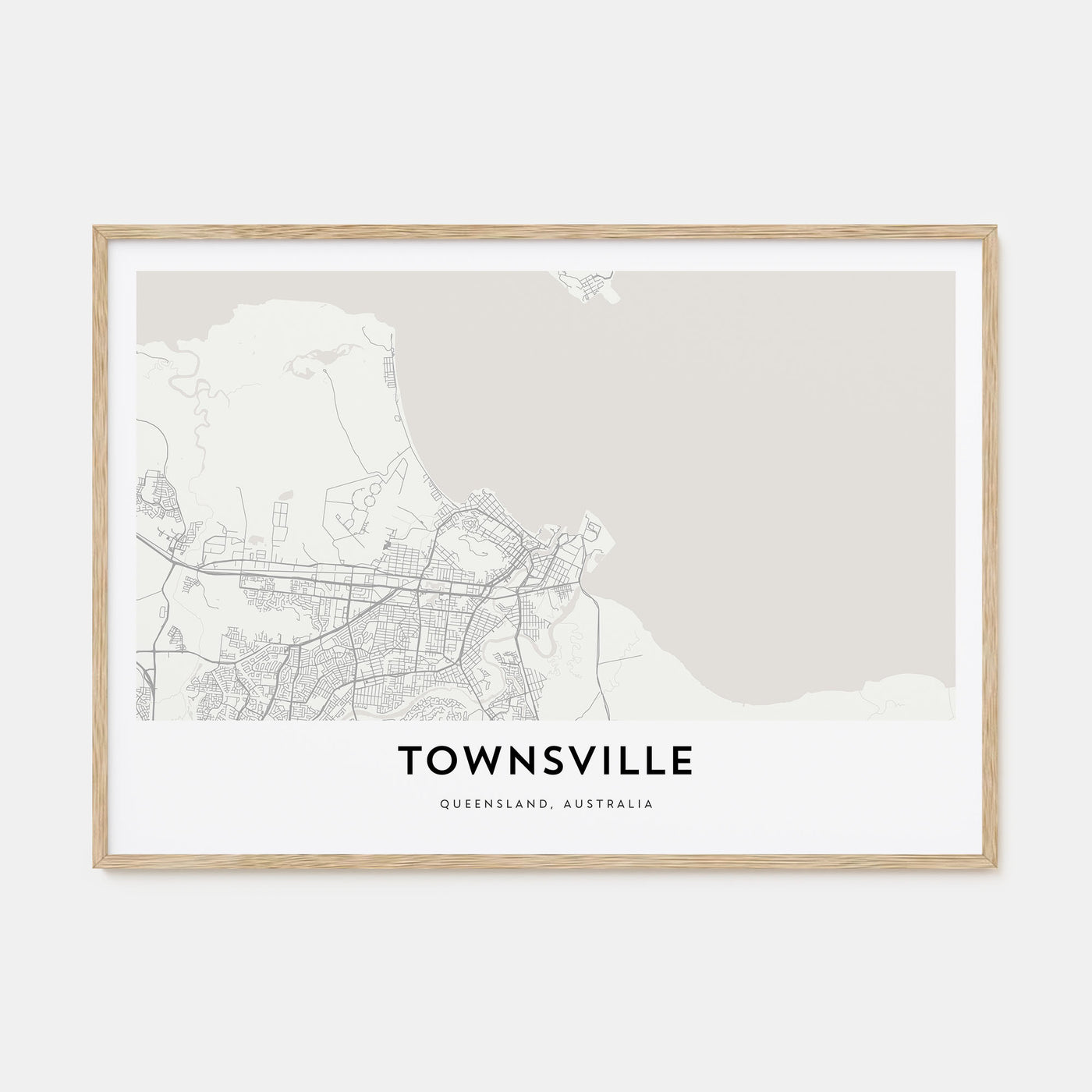 Townsville Map Landscape Poster