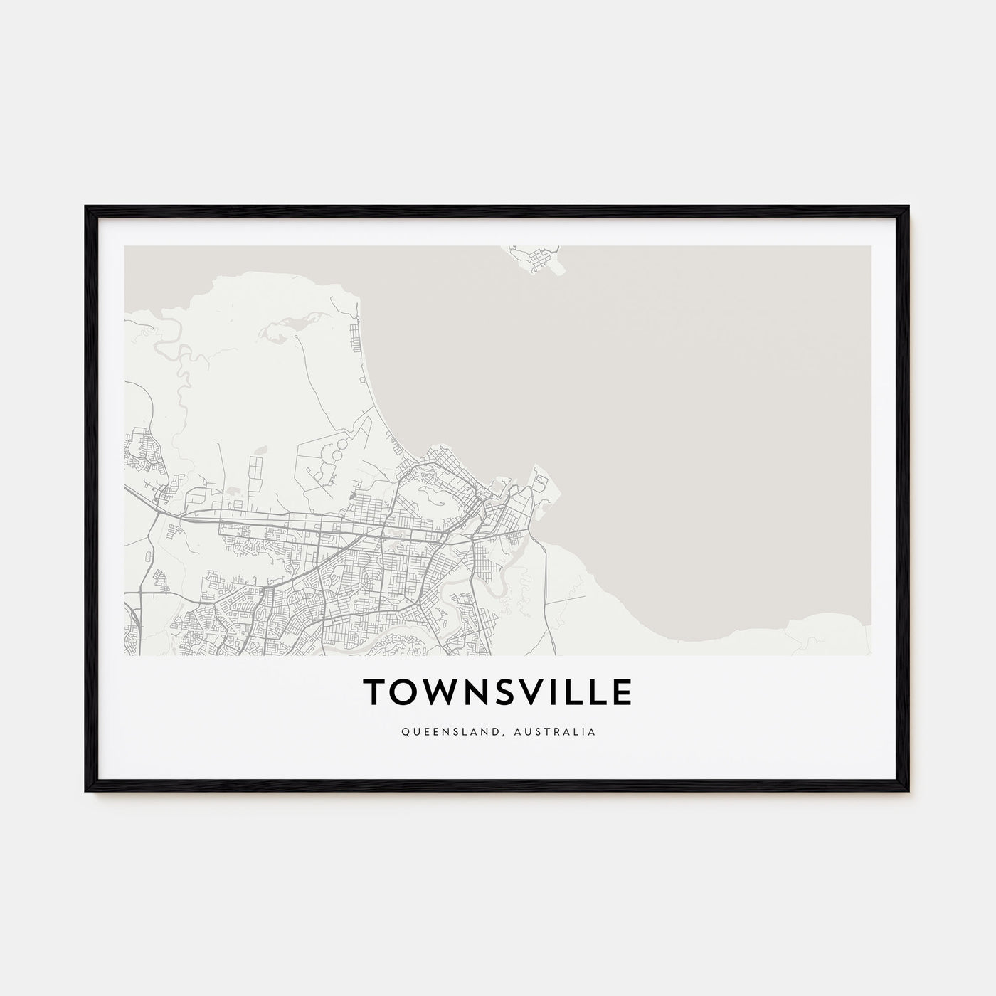 Townsville Map Landscape Poster