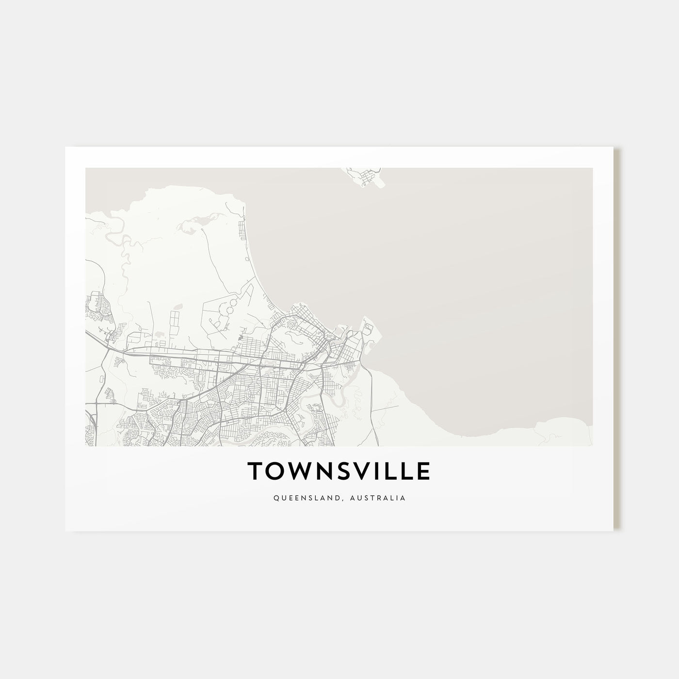 Townsville Map Landscape Poster