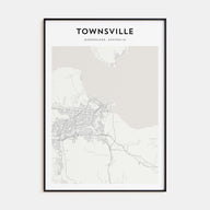 Townsville Map Portrait Poster