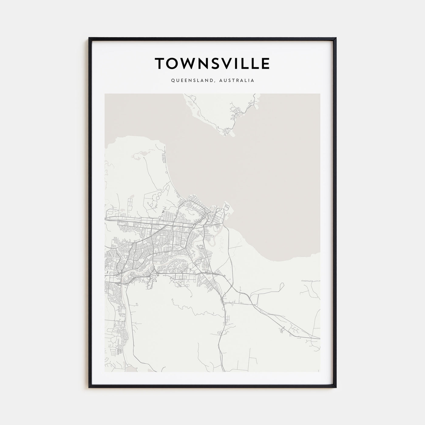 Townsville Map Portrait Poster