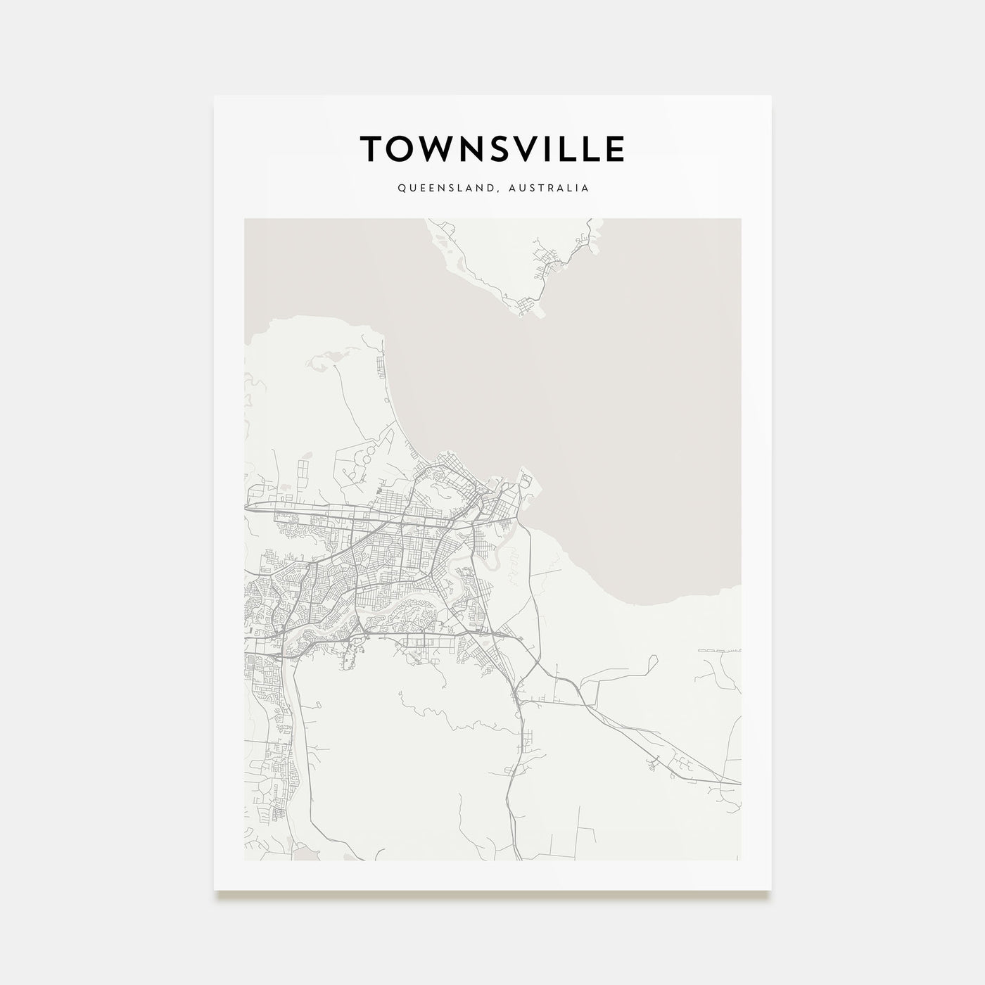 Townsville Map Portrait Poster