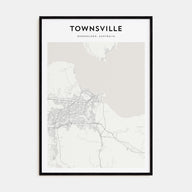 Townsville Map Portrait Poster