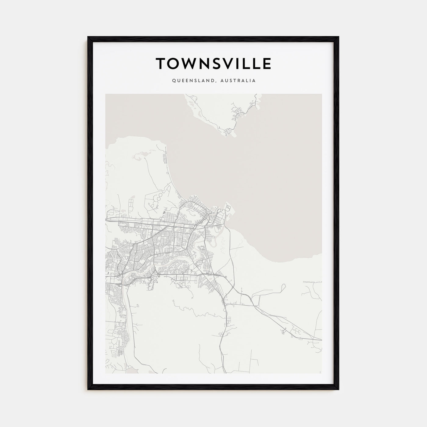 Townsville Map Portrait Poster