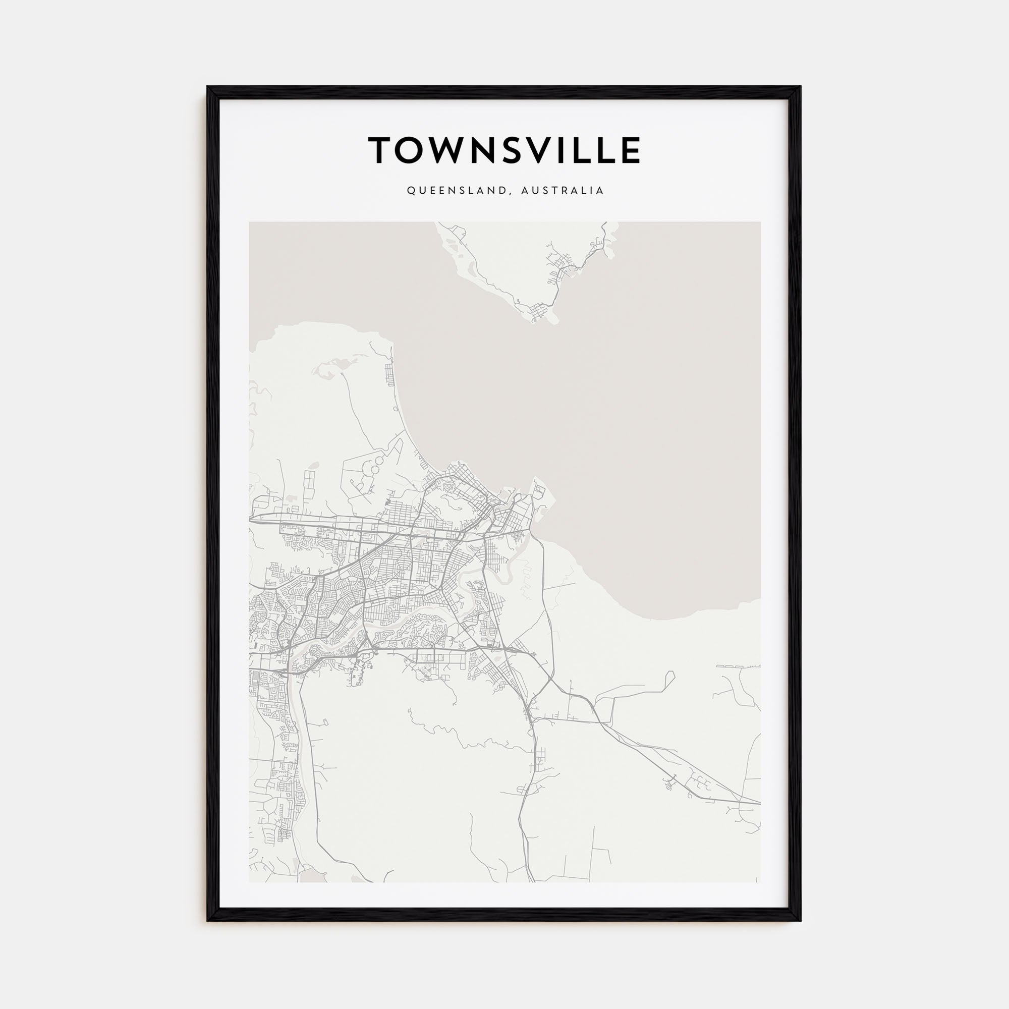 Townsville Map Portrait Poster