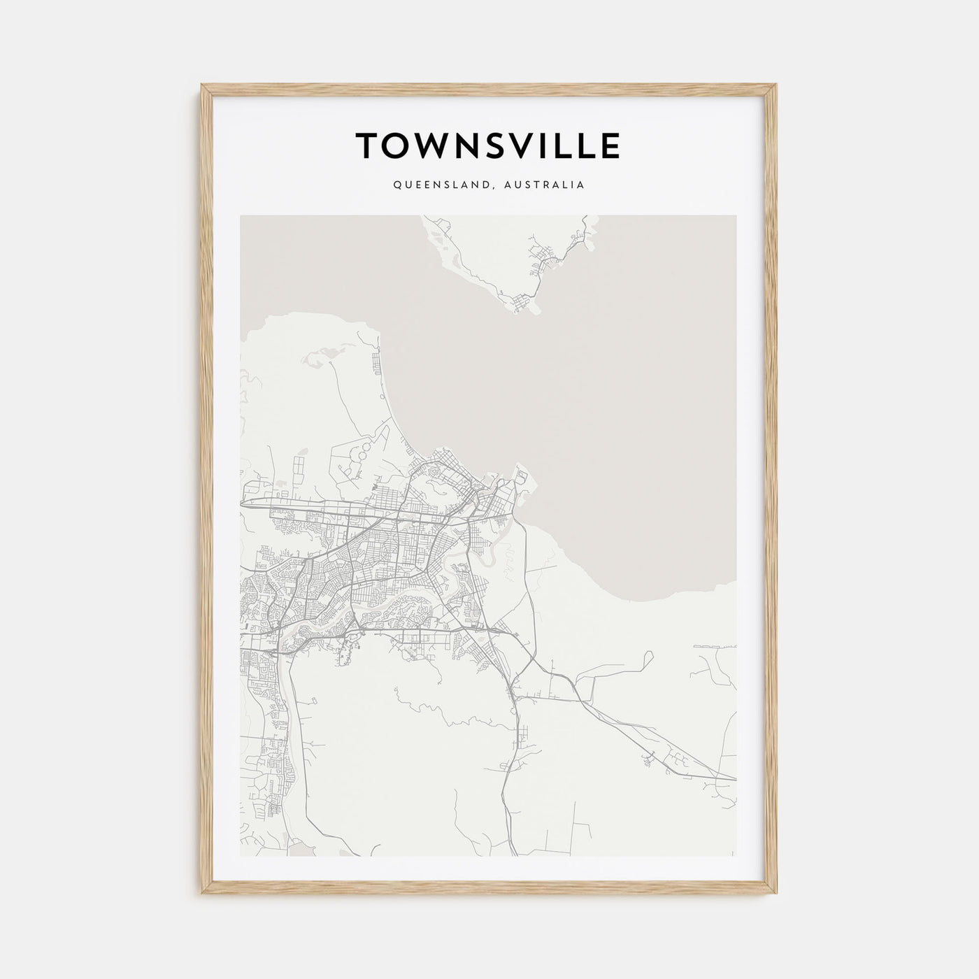 Townsville Map Portrait Poster