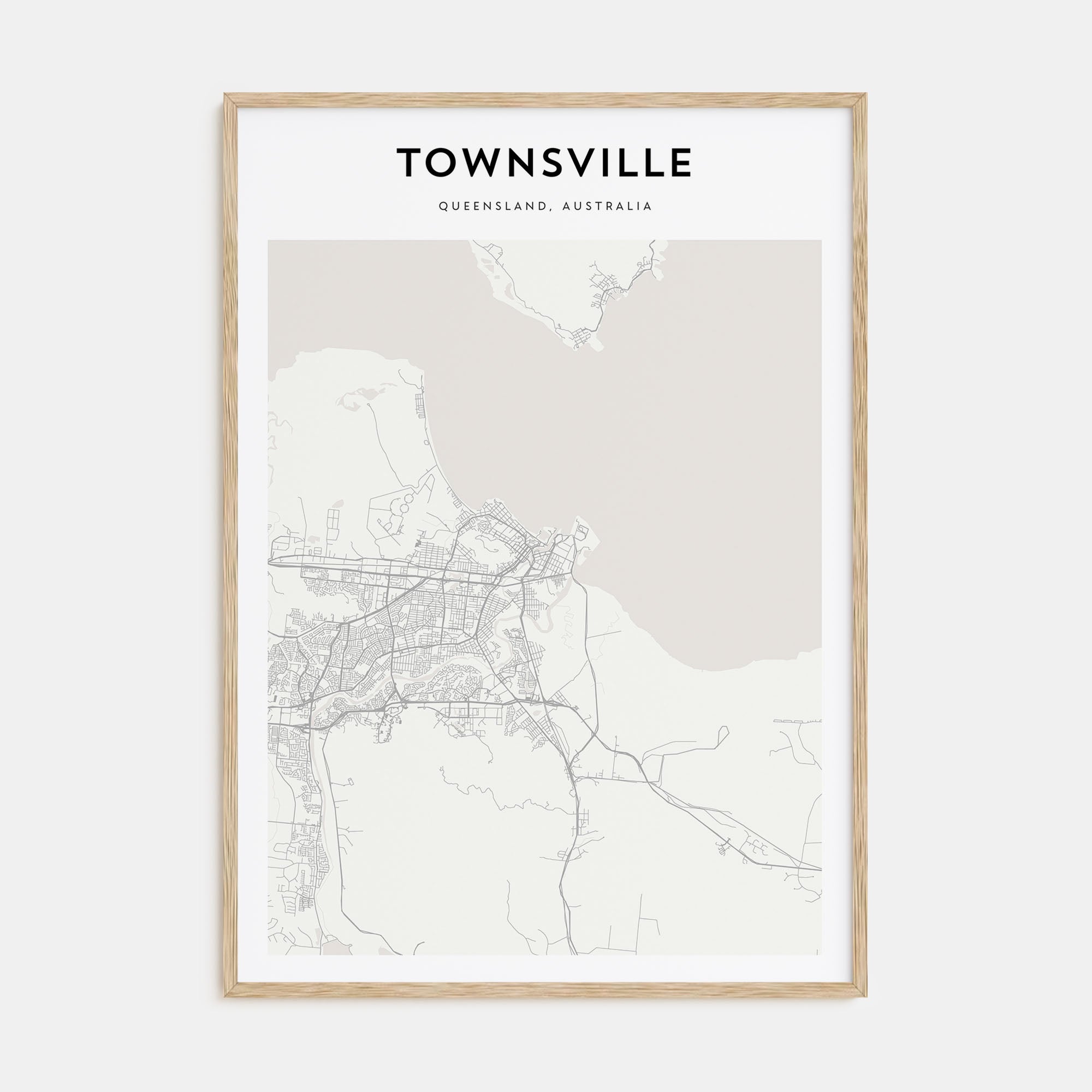 Townsville Map Portrait Poster