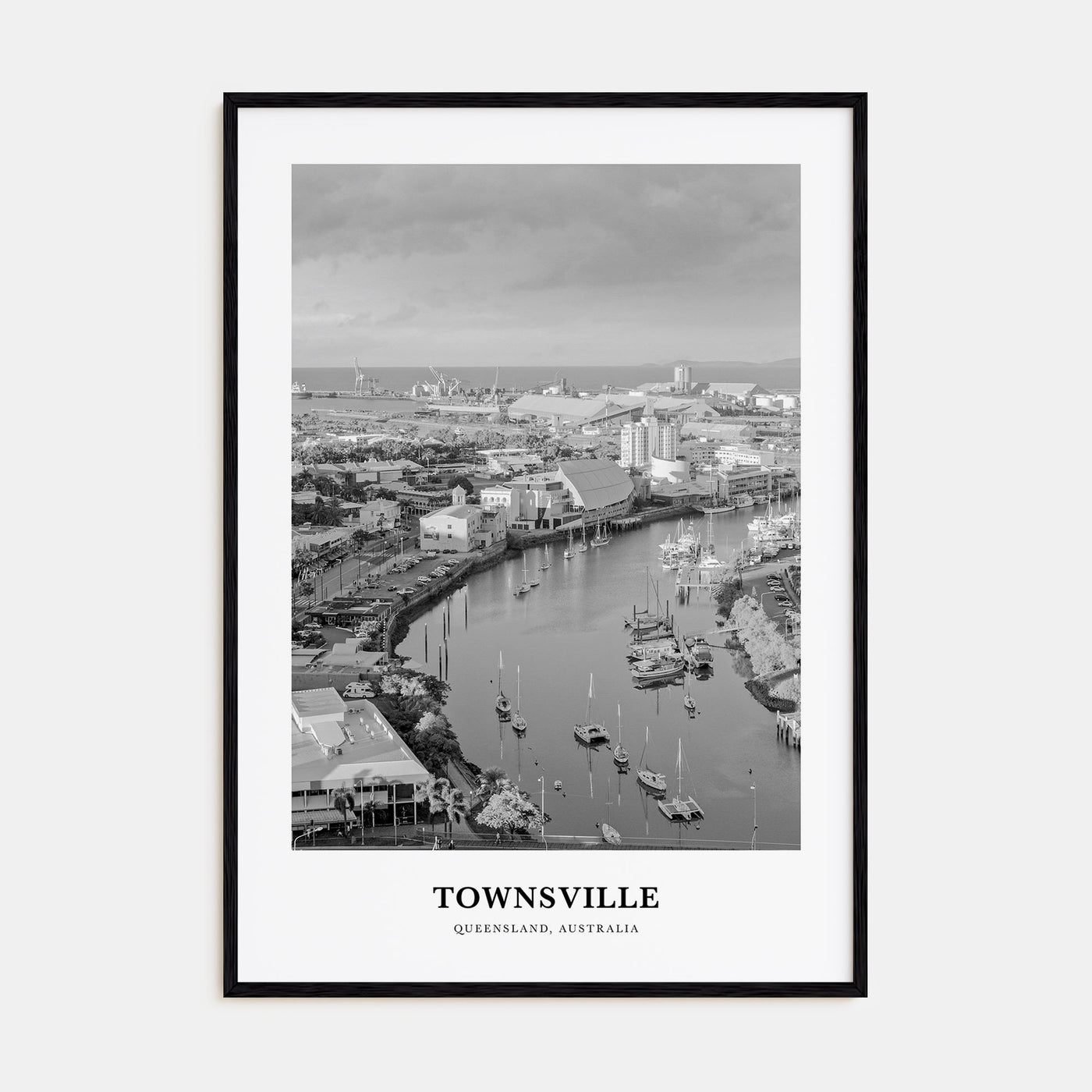 Townsville Portrait B&W Poster