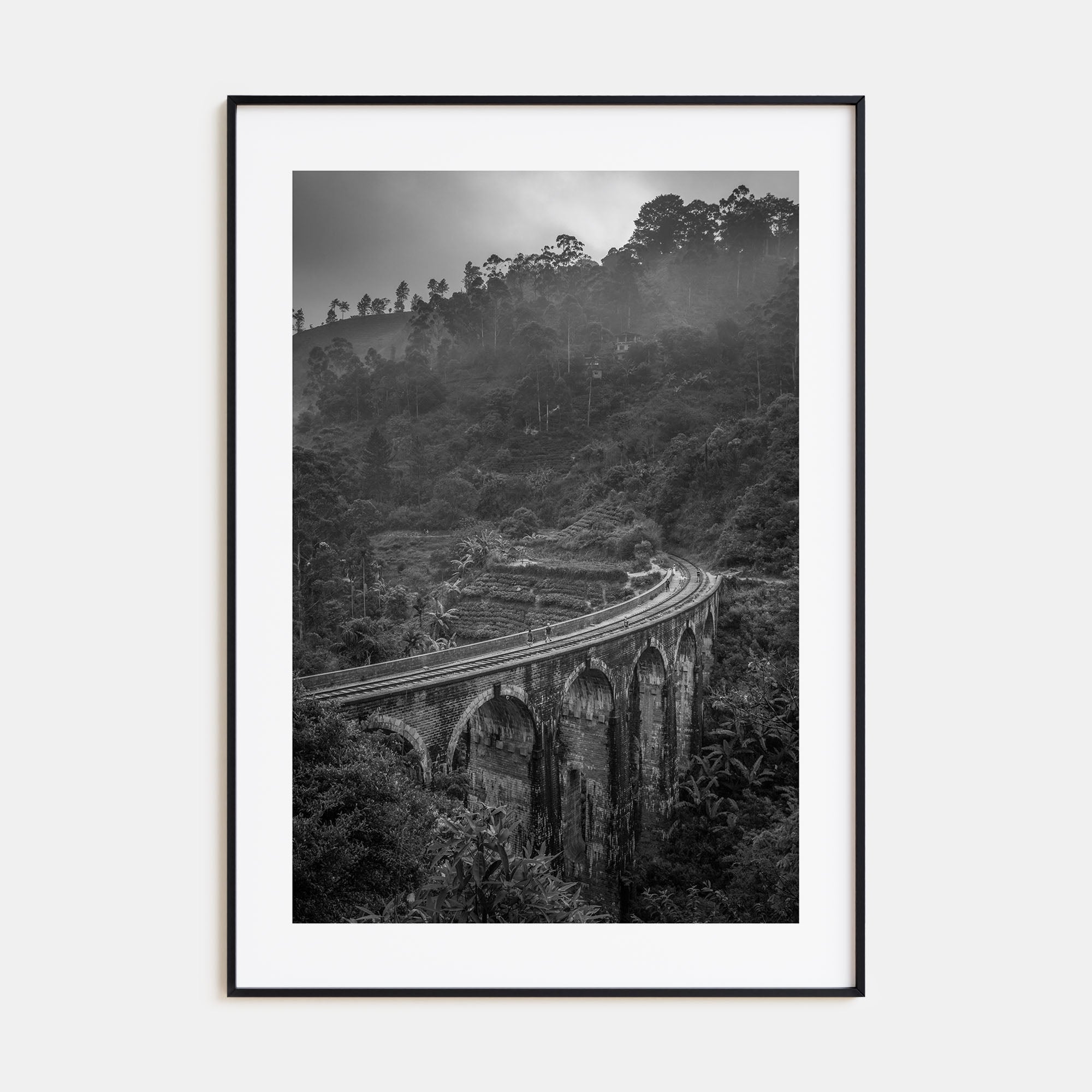 Train Arch Bridge Photo B&W No 1 Poster