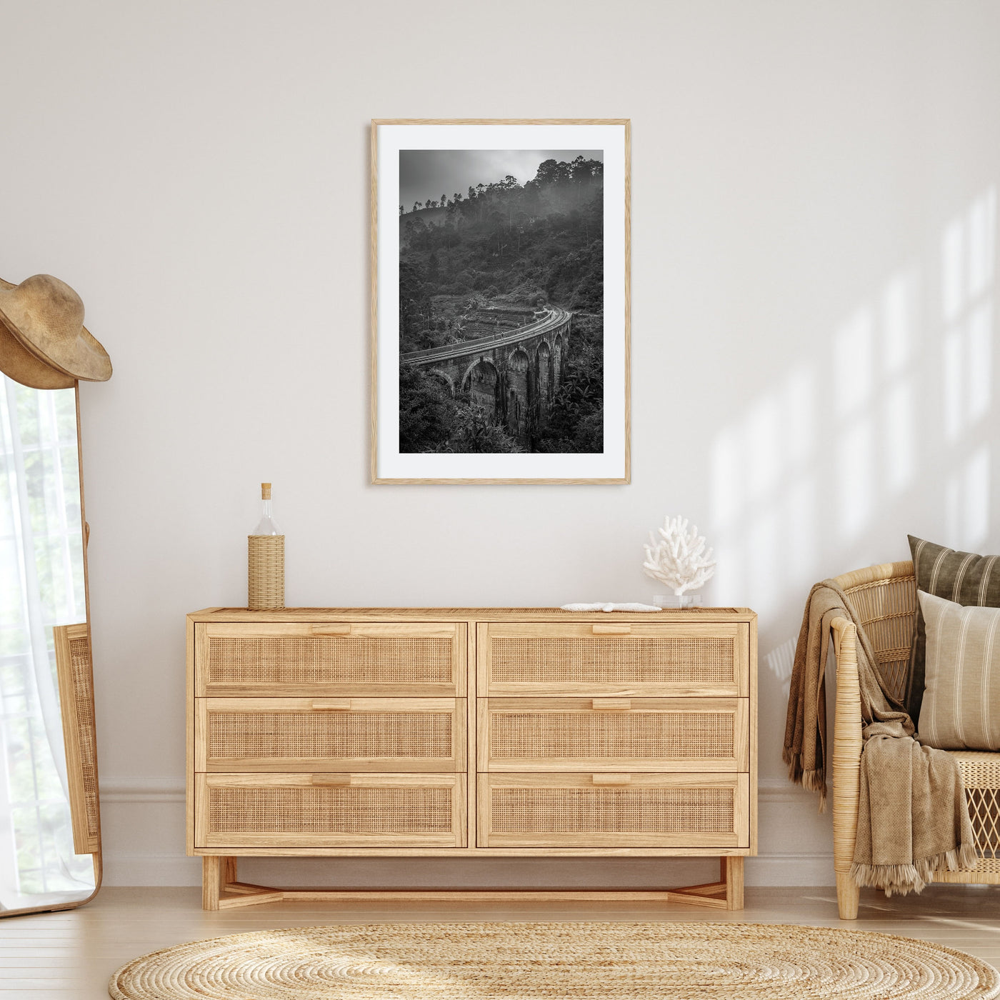 Train Arch Bridge Photo B&W No 1 Poster