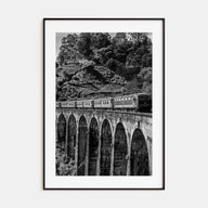 Train Arch Bridge Photo B&W No 2 Poster
